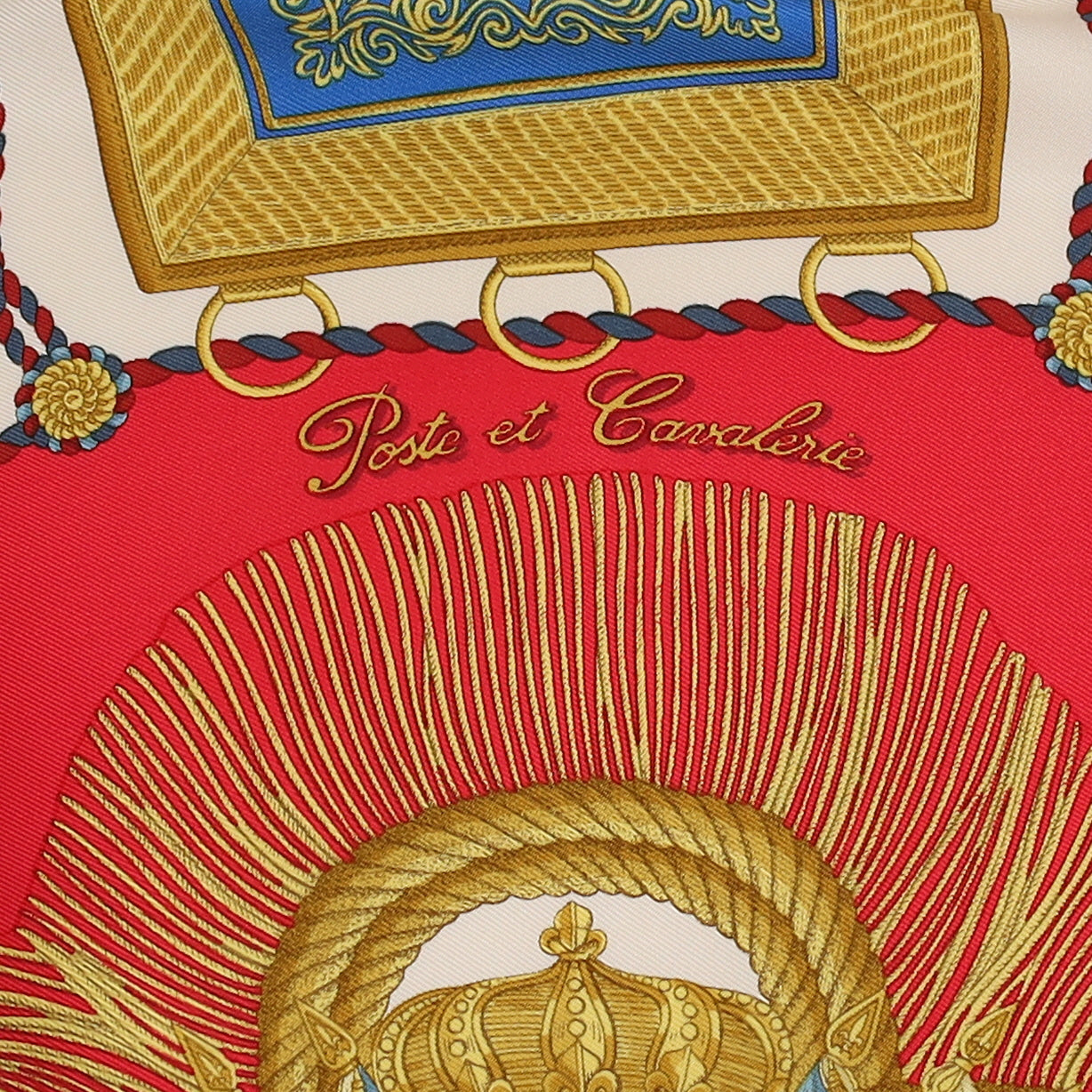 Pristine Hermès Poste et Cavalerie Silk Scarf