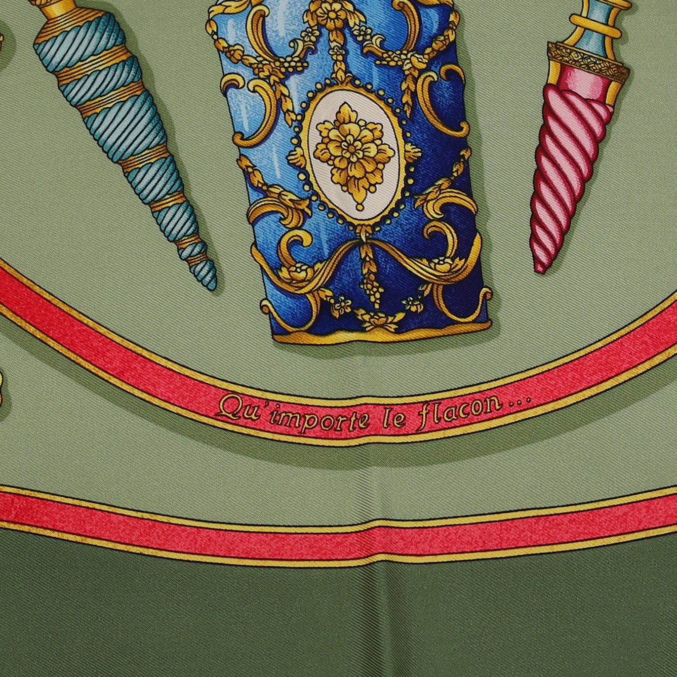 Pristine Hermès Qu Importe Le Flacon Silk Scarf