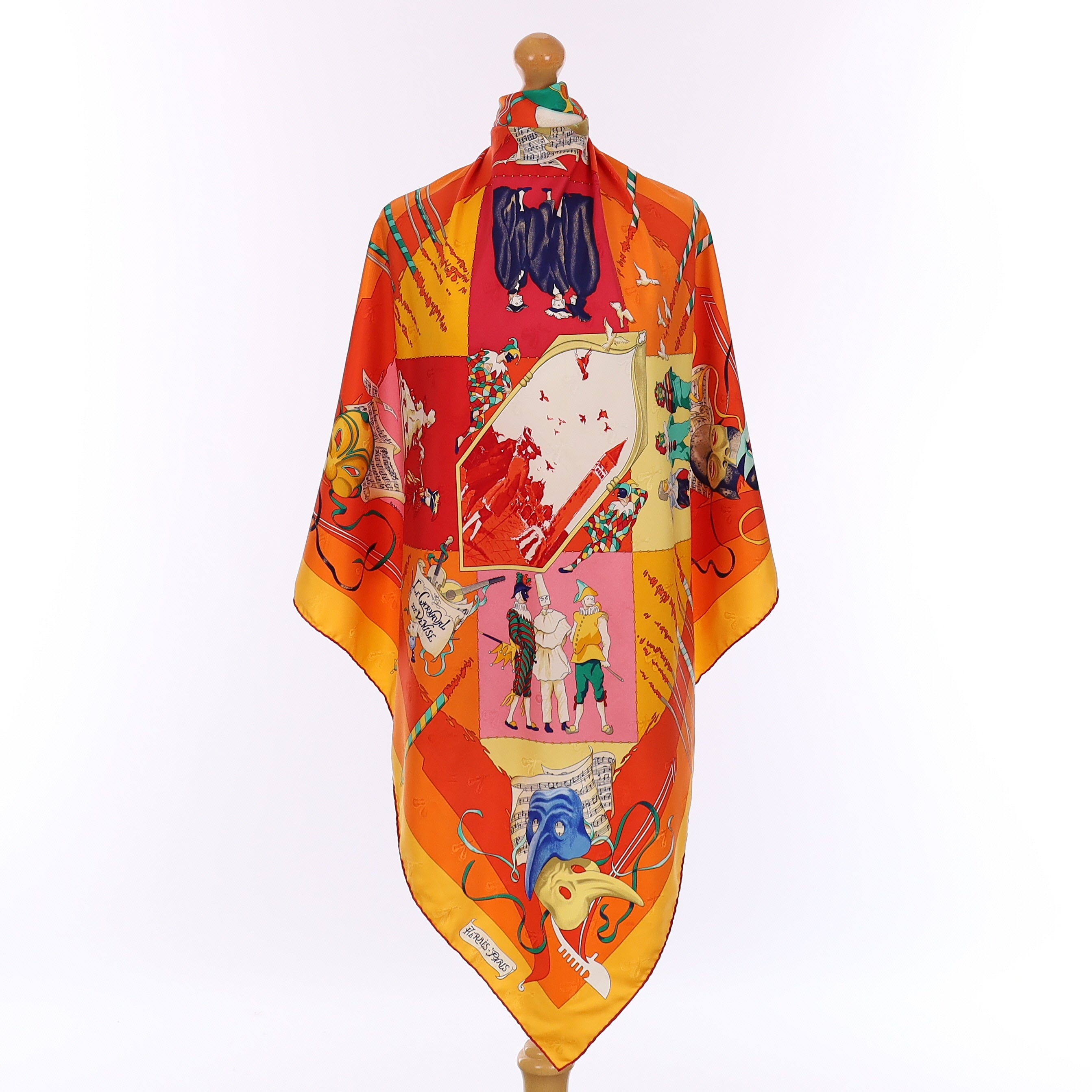 Hermès Le Carnaval de Venise Silk Scarf