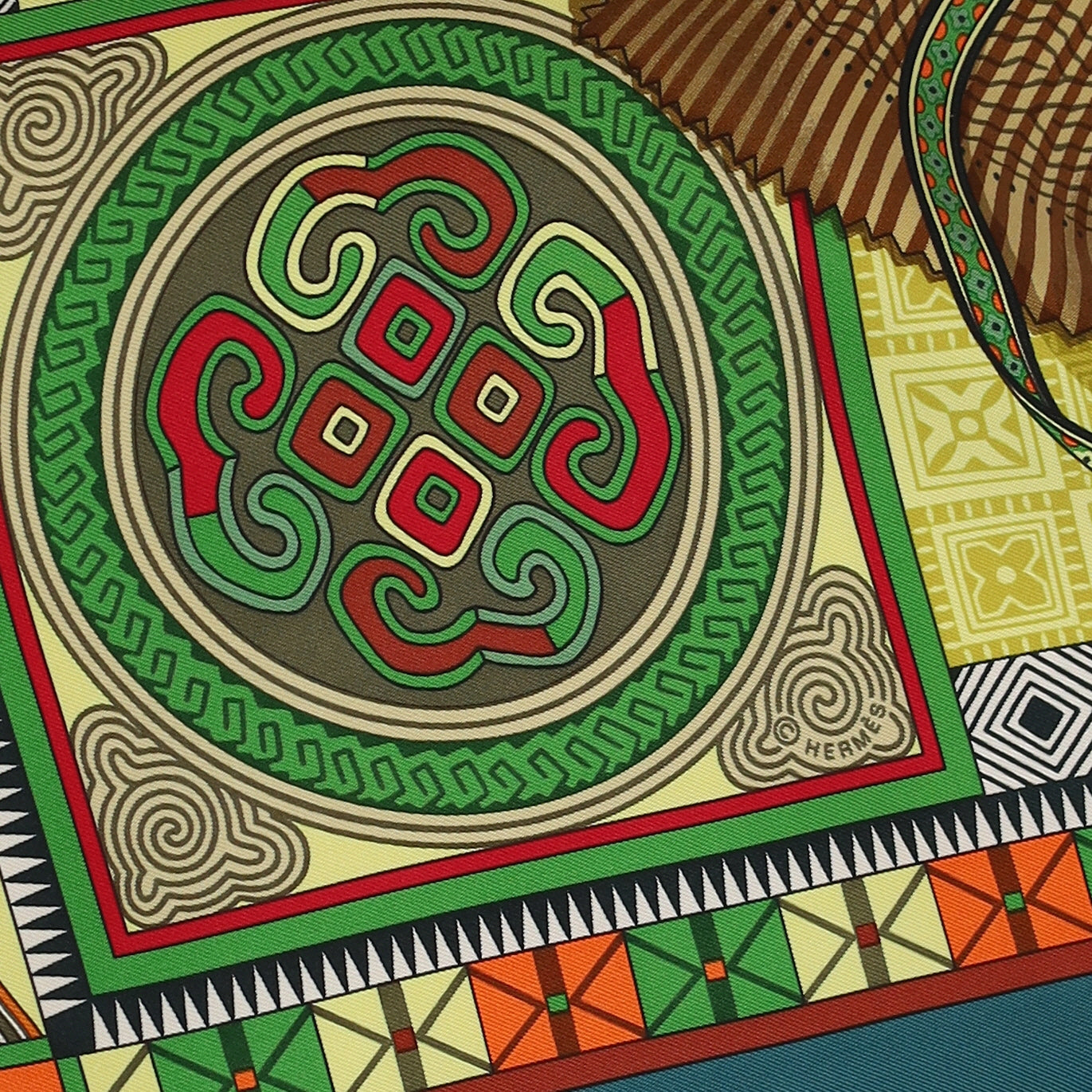 Hermès Cent Plis des Miao Silk Scarf