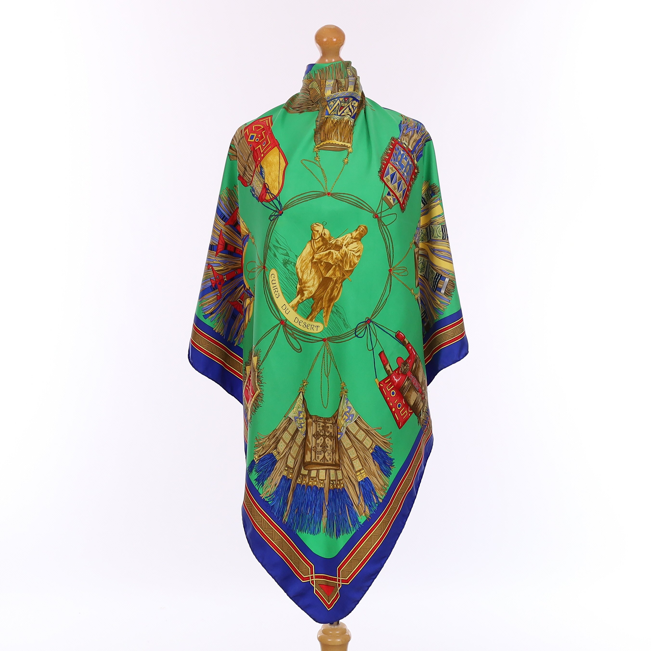 Hermès Cuirs du Desert Silk Scarf