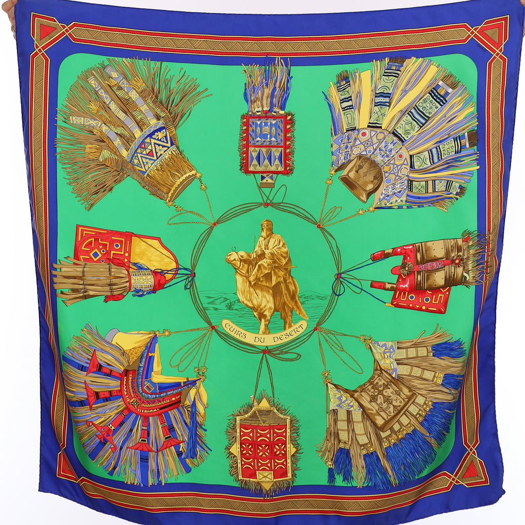 Hermès Cuirs du Desert Silk Scarf
