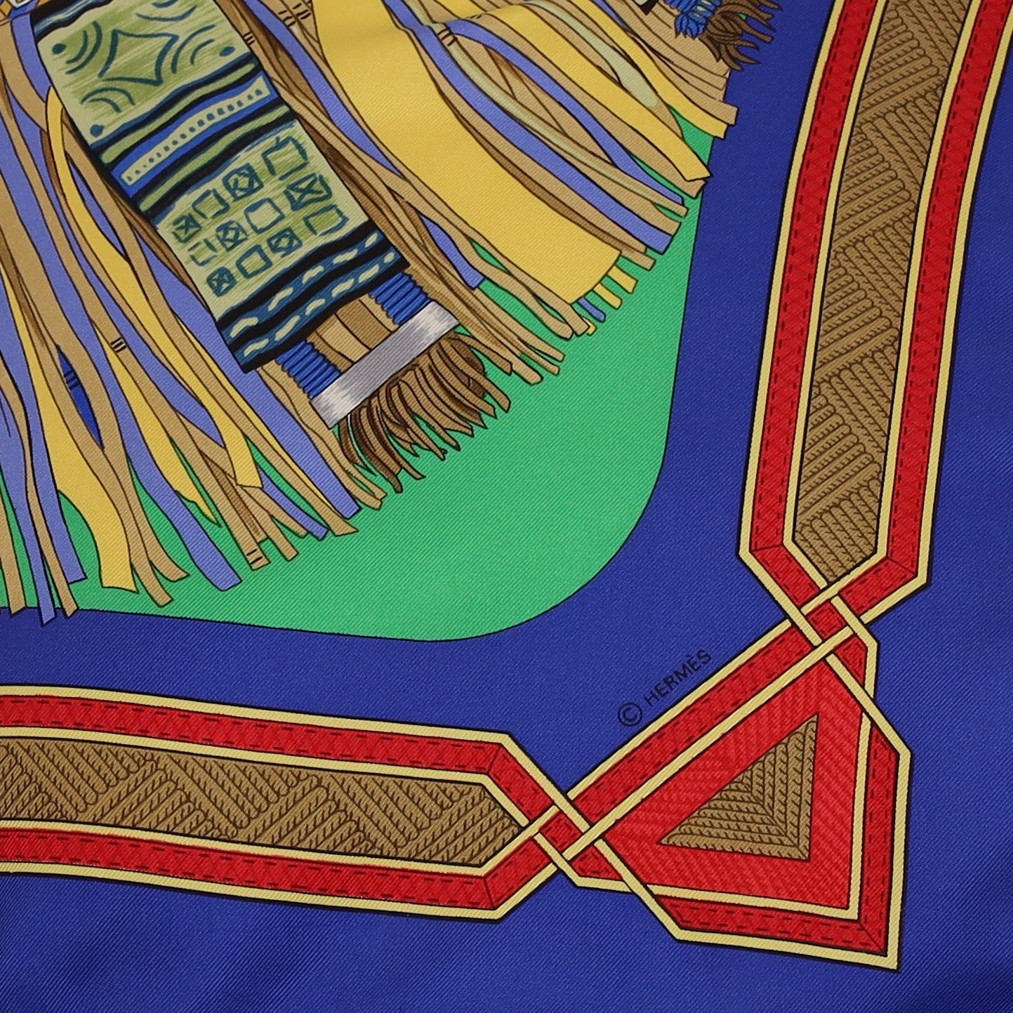 Hermès Cuirs du Desert Silk Scarf
