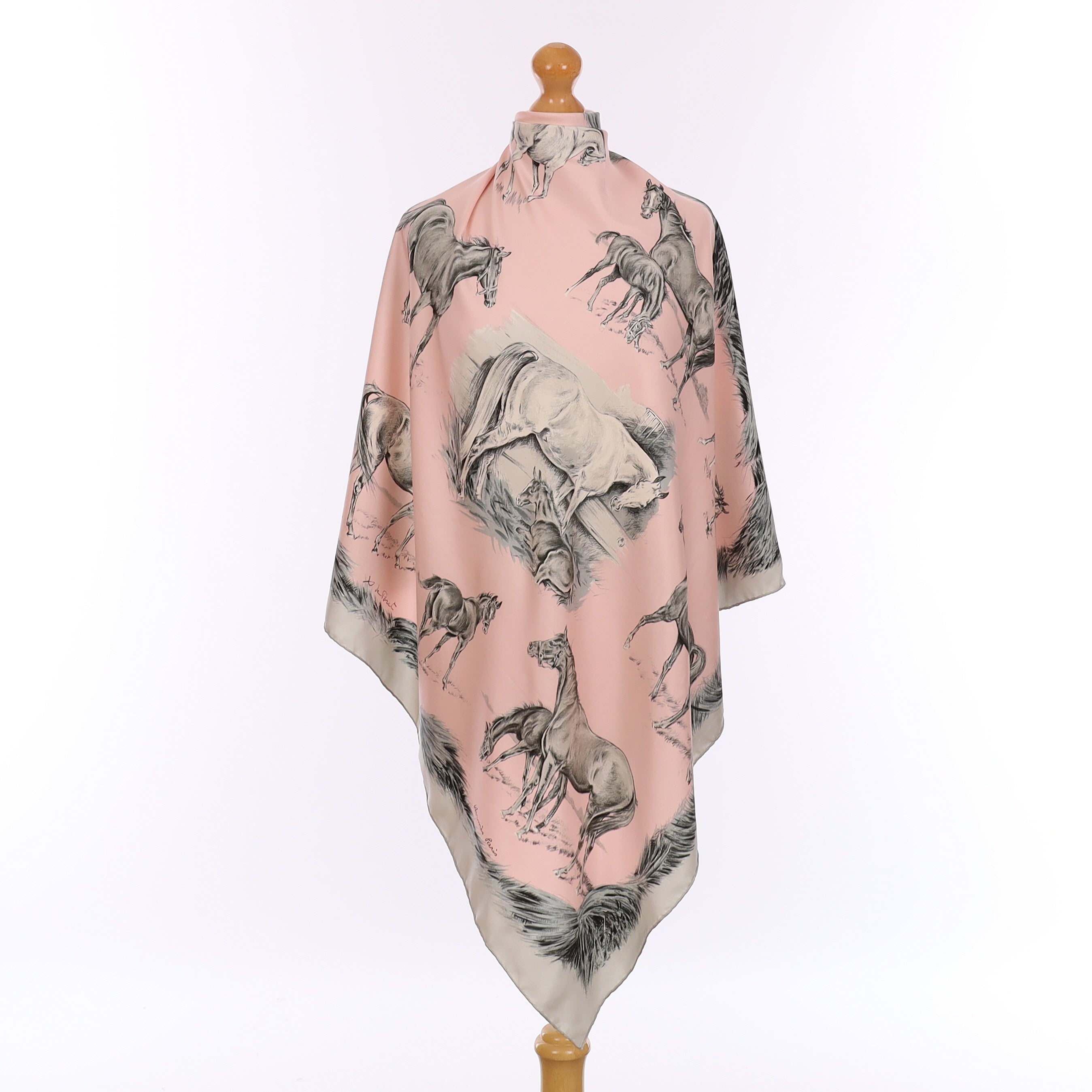 Hermès Les Poulains Silk Scarf Rare