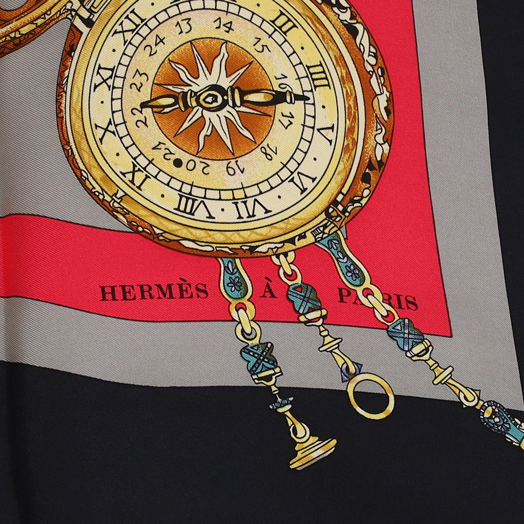 Hermès Parmi les Fleurs je Compte les Heures Silk Scarf