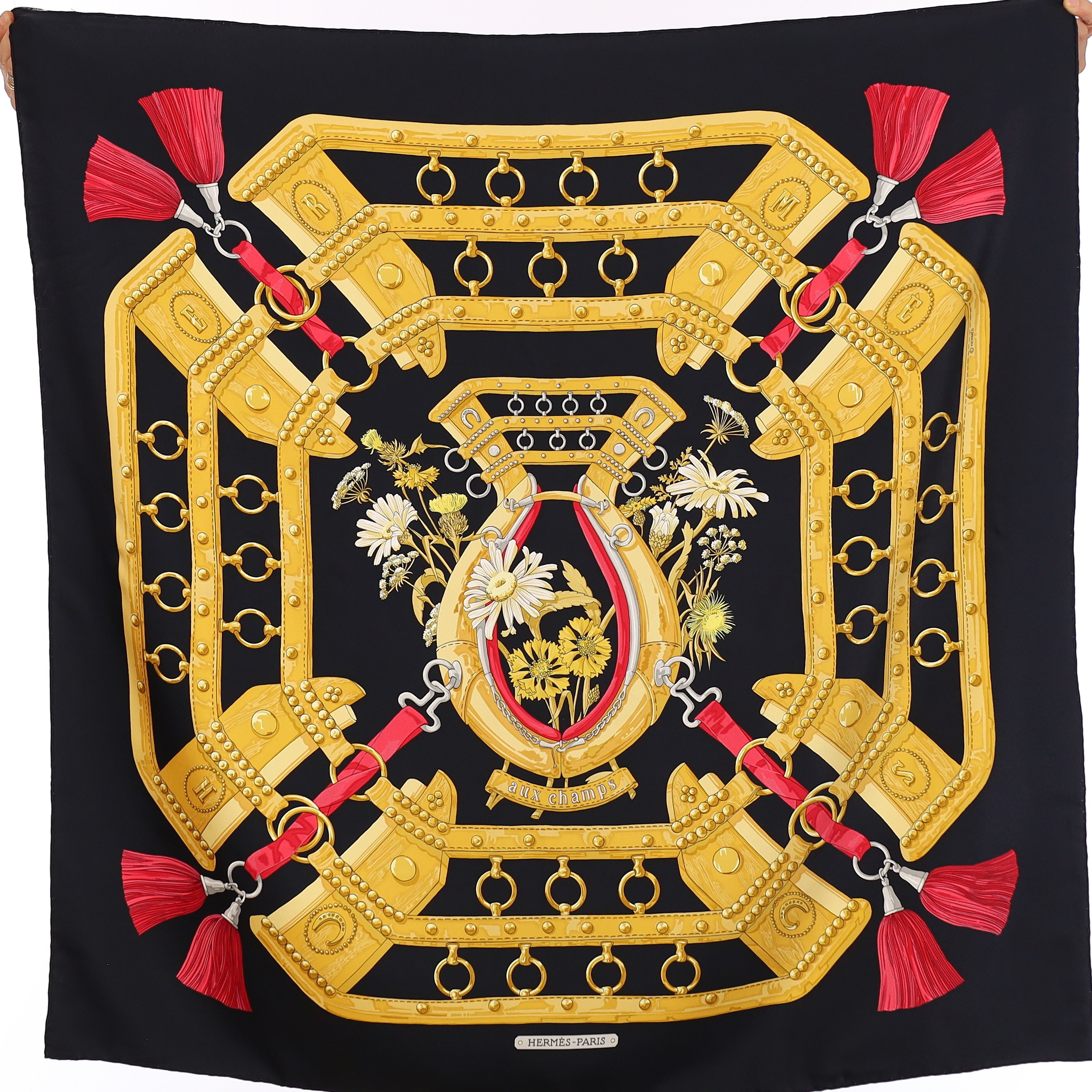 Pristine Hermès Aux Champs Silk Scarf