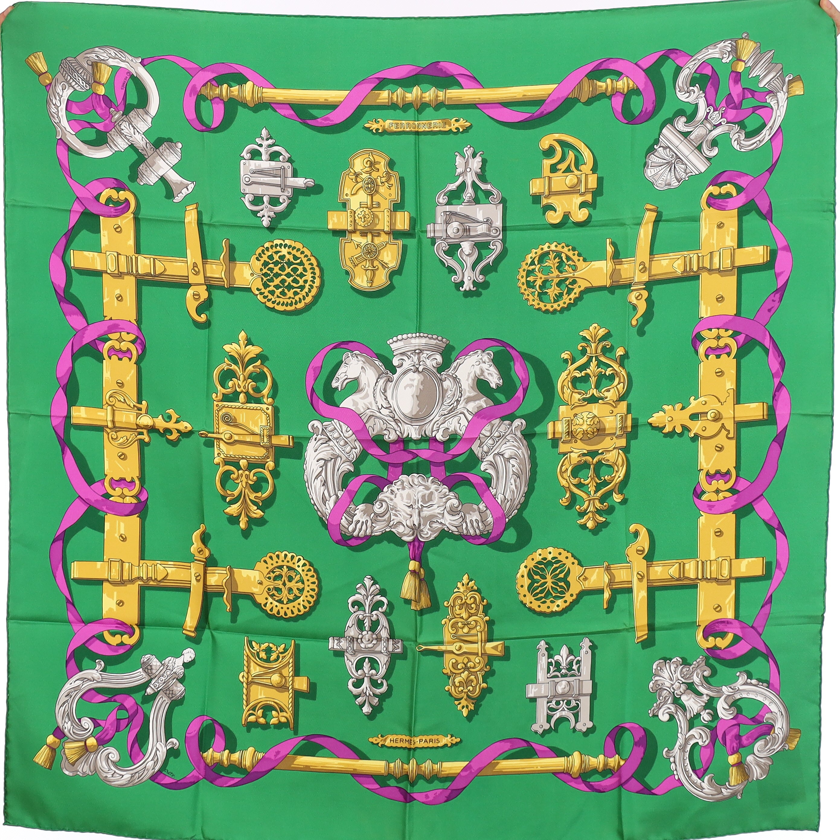 Hermès Ferronnerie Silk Scarf