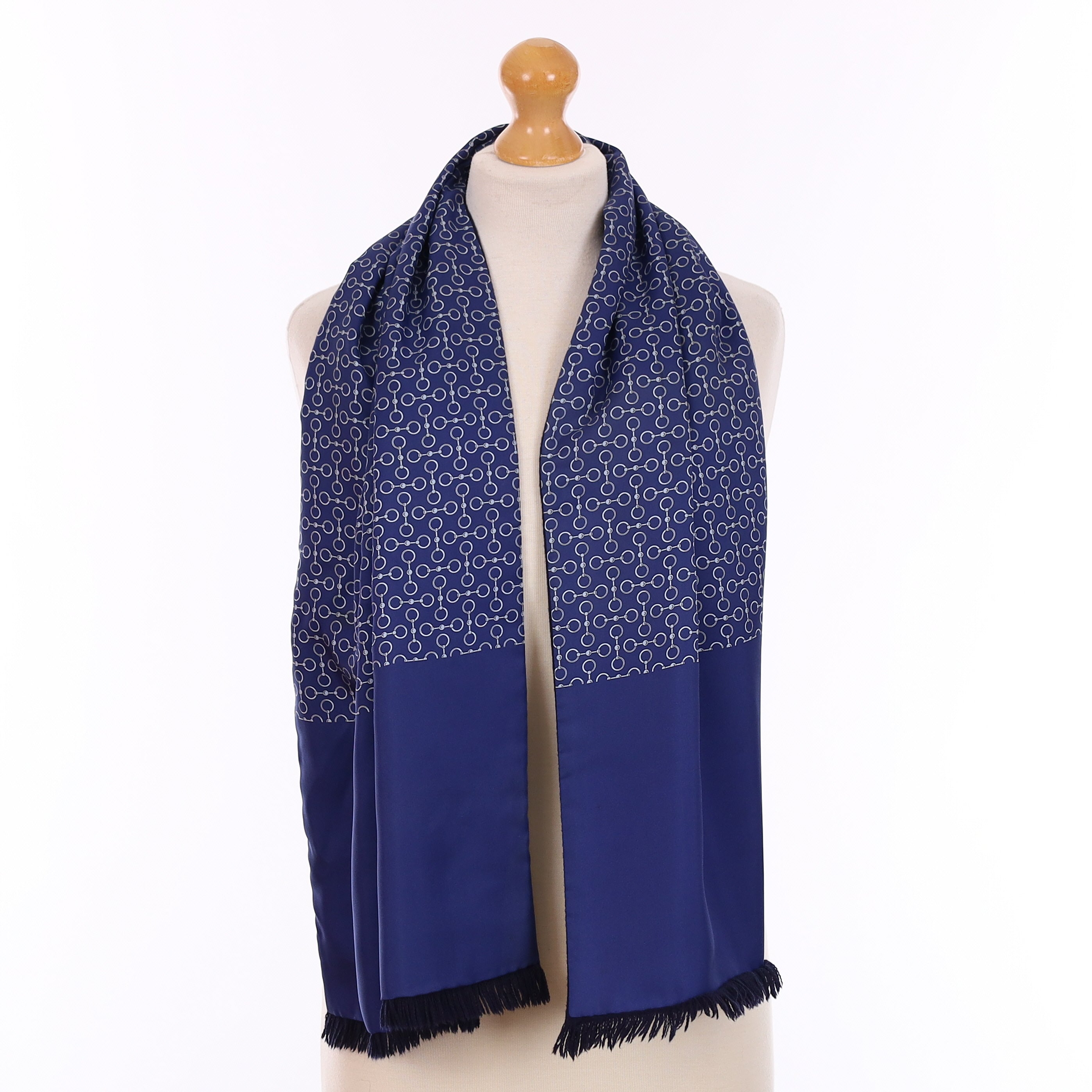Hermès Silk and Angora Opera Style Scarf