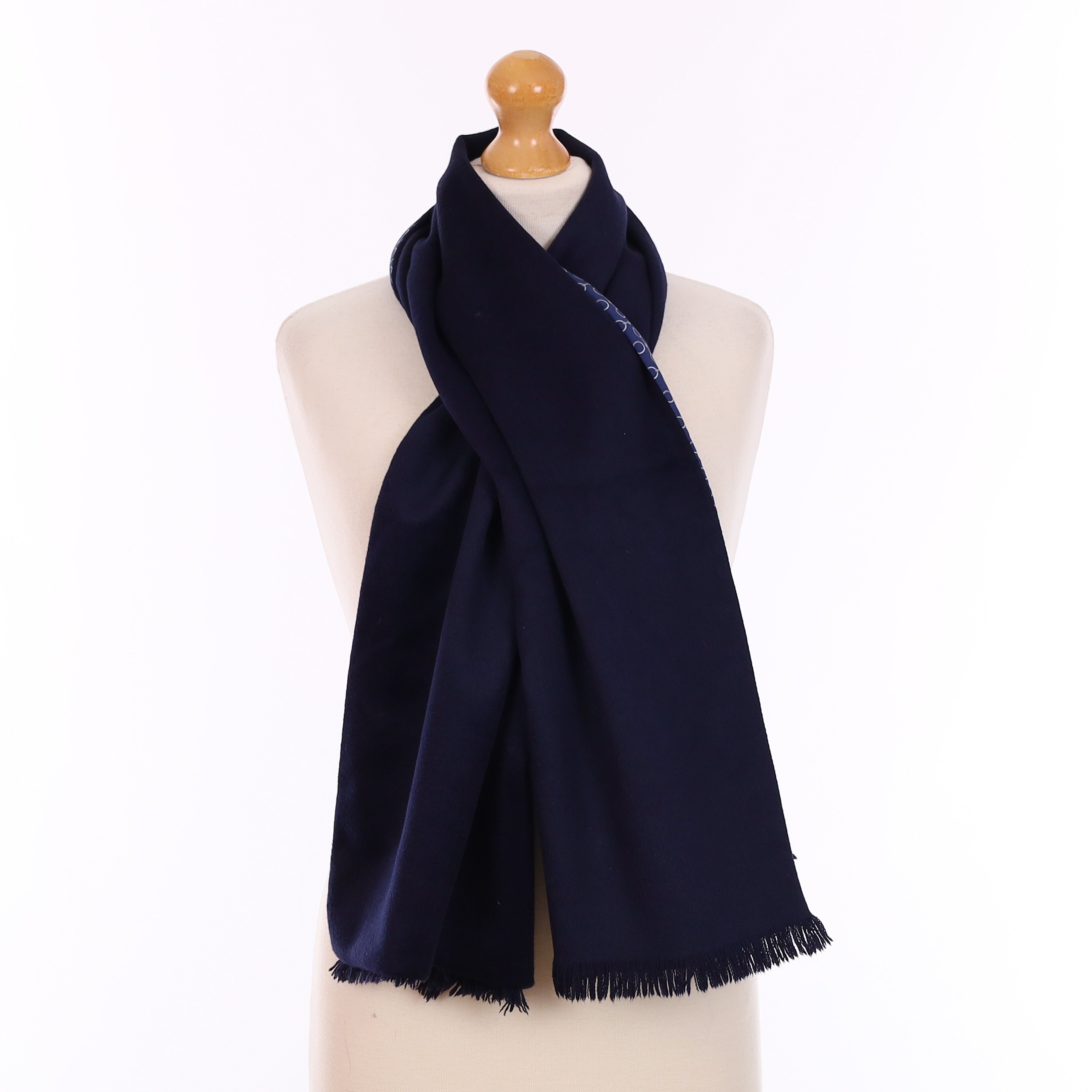 Hermès Silk and Angora Opera Style Scarf
