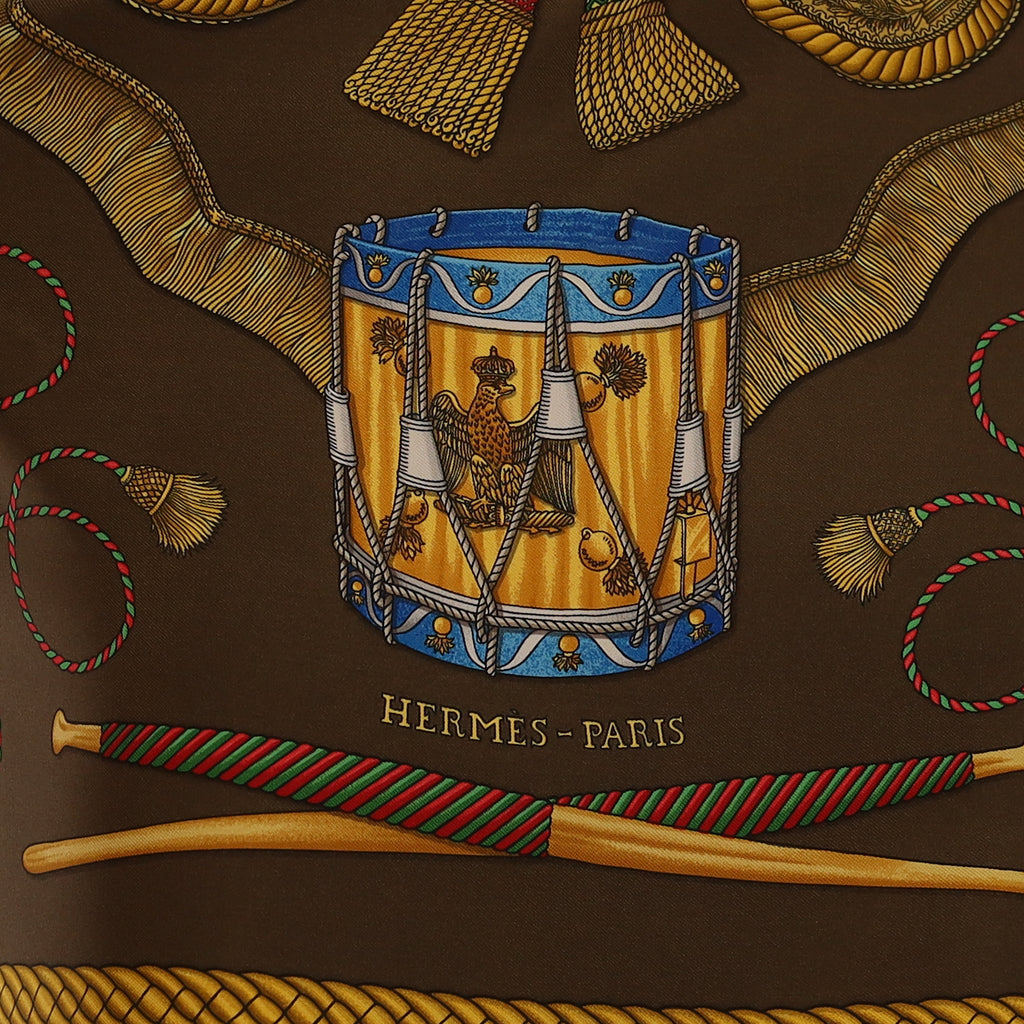 Hermès Les Tambours Silk Scarf