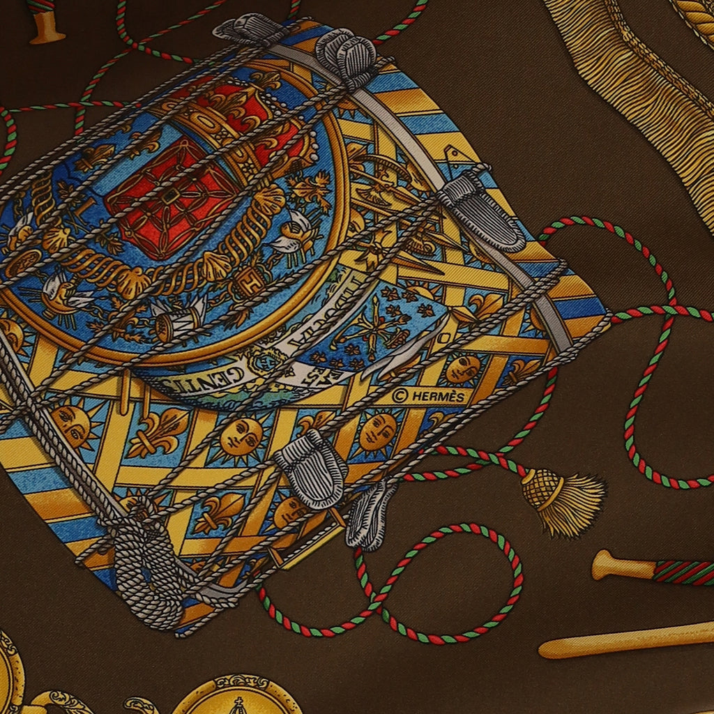 Hermès Les Tambours Silk Scarf