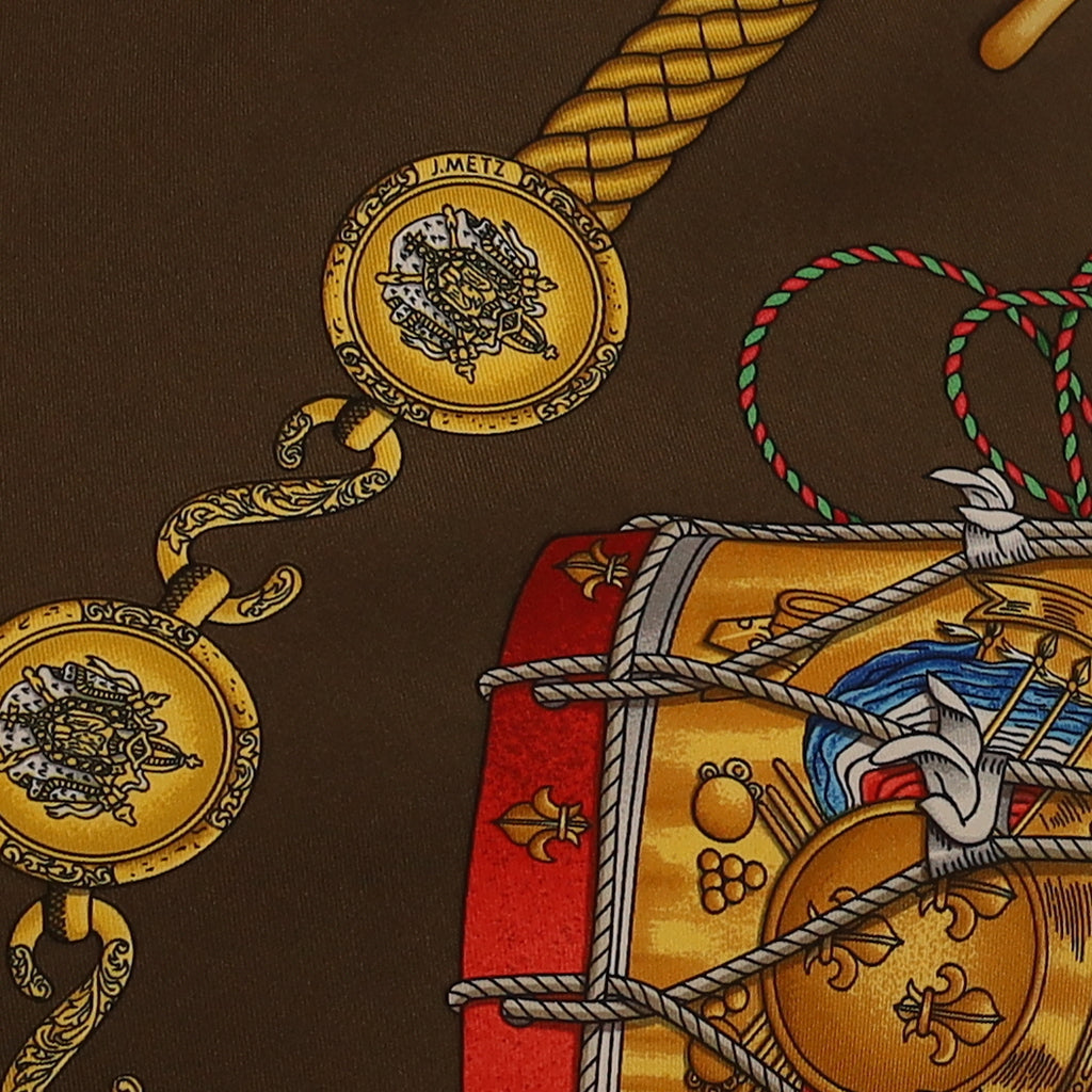 Hermès Les Tambours Silk Scarf
