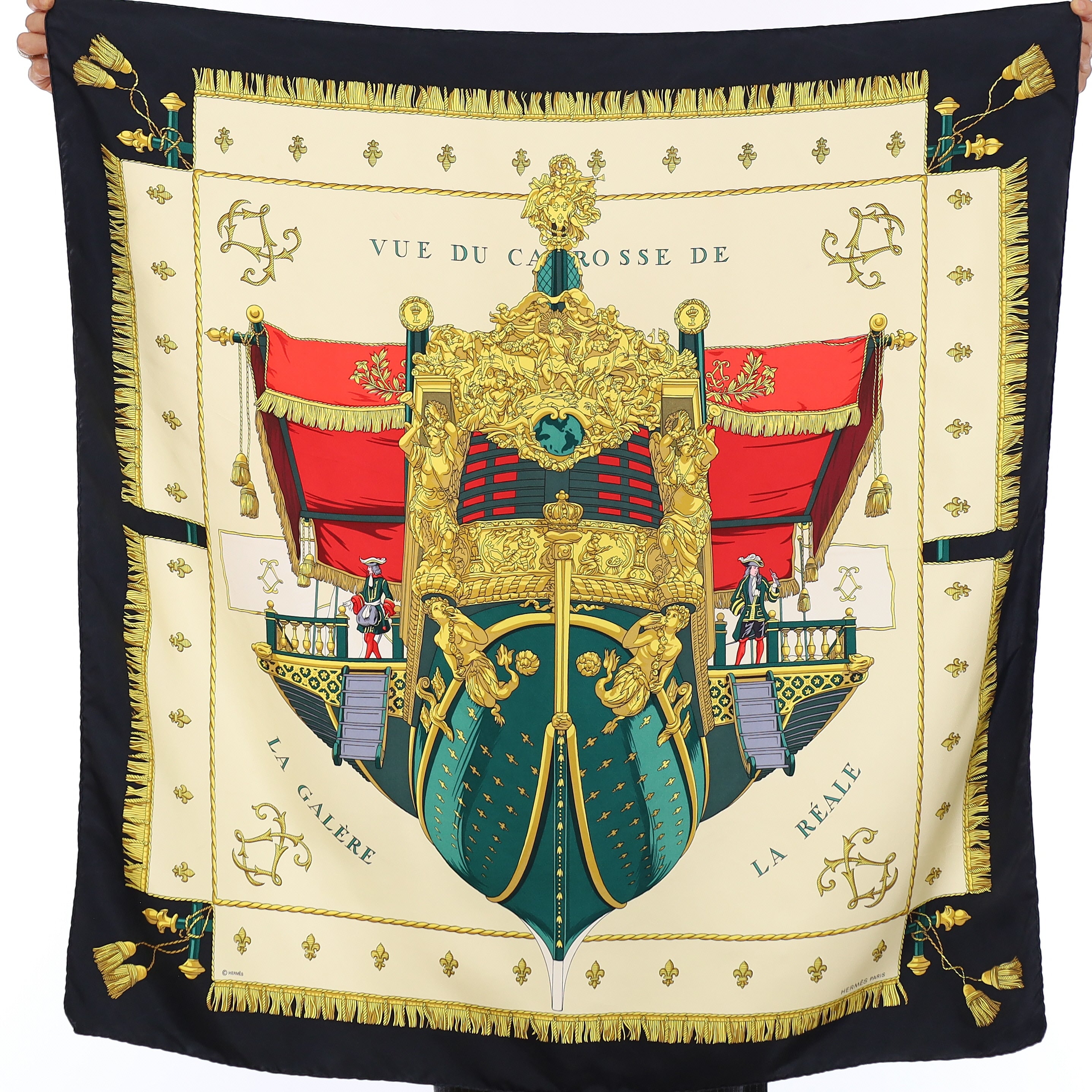 Hermès Vue du Carrosse de la Galère la Réale Silk Scarf