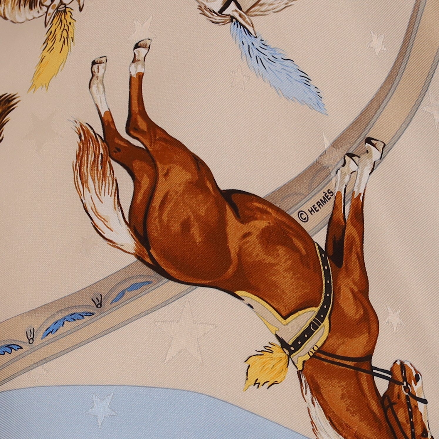 Hermès En Piste Silk Scarf