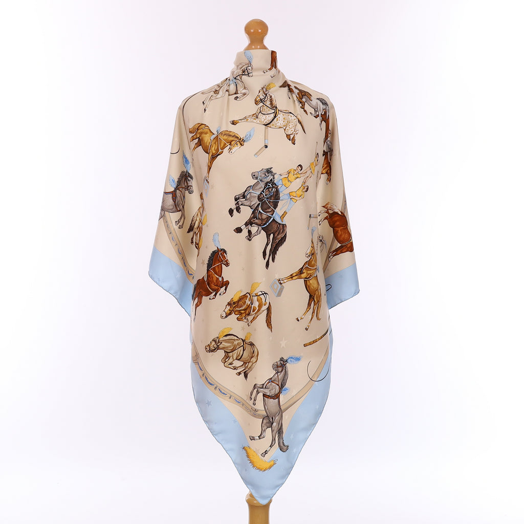 Hermès En Piste Silk Scarf
