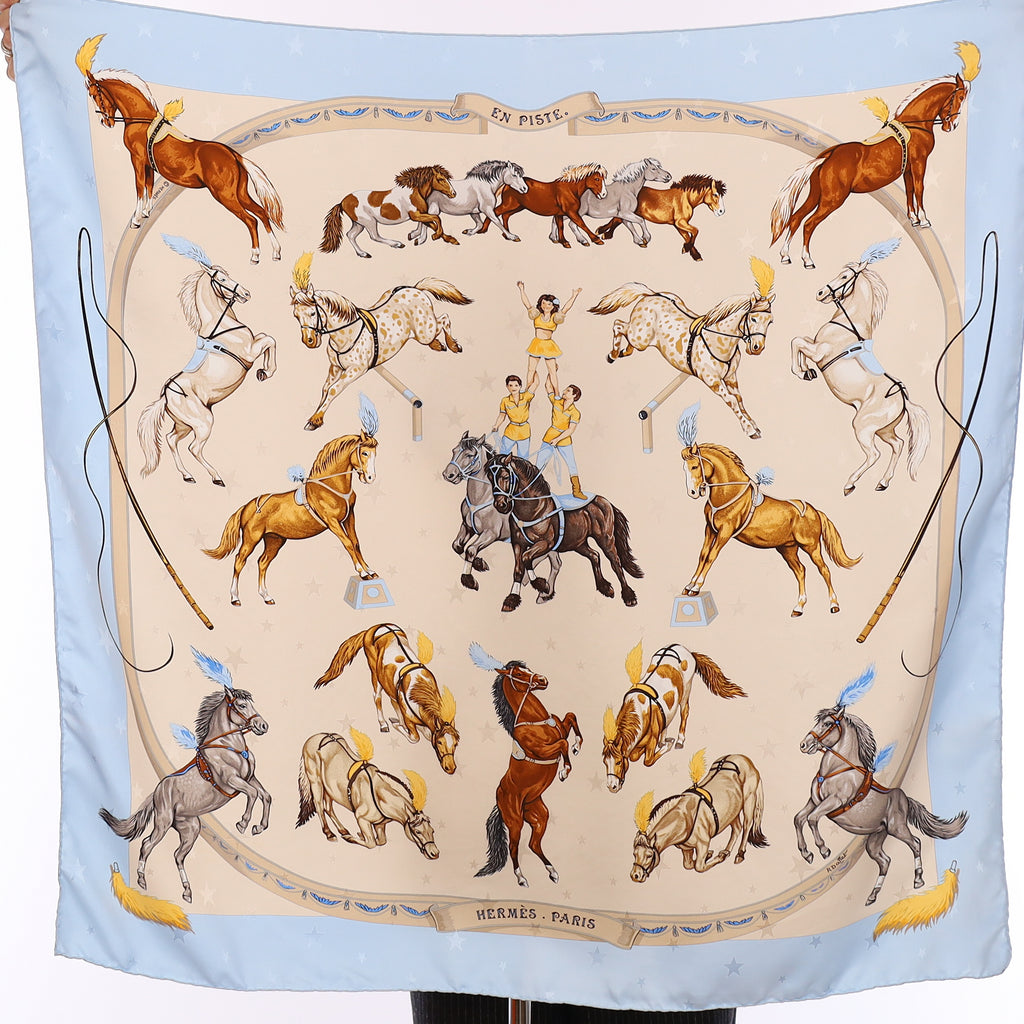 Hermès En Piste Silk Scarf