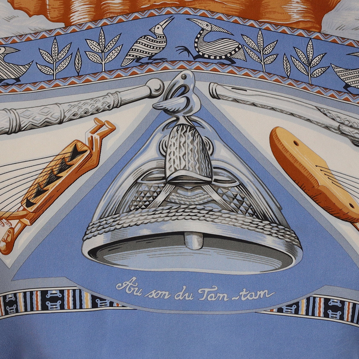 Hermès Au Son du Tam-Tam Silk Scarf