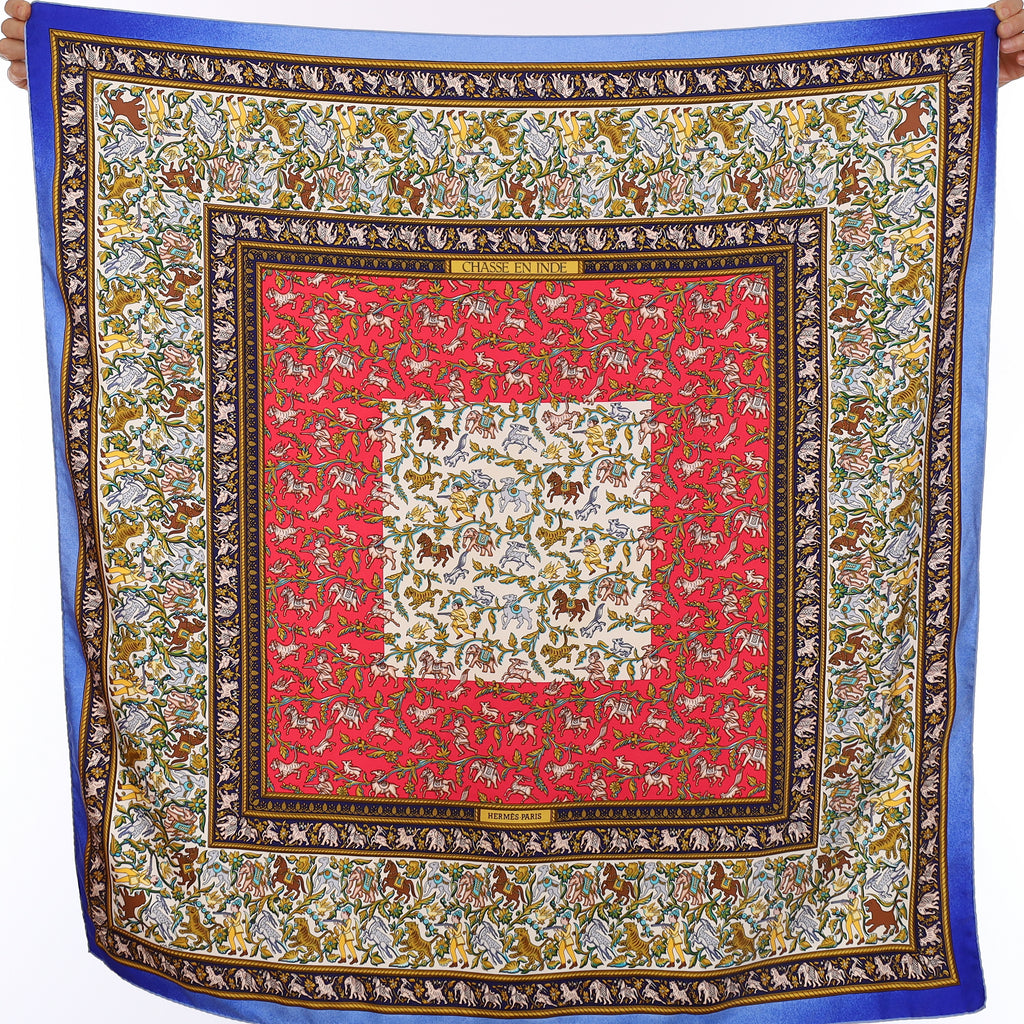 Hermès Chasse en Inde Silk Scarf