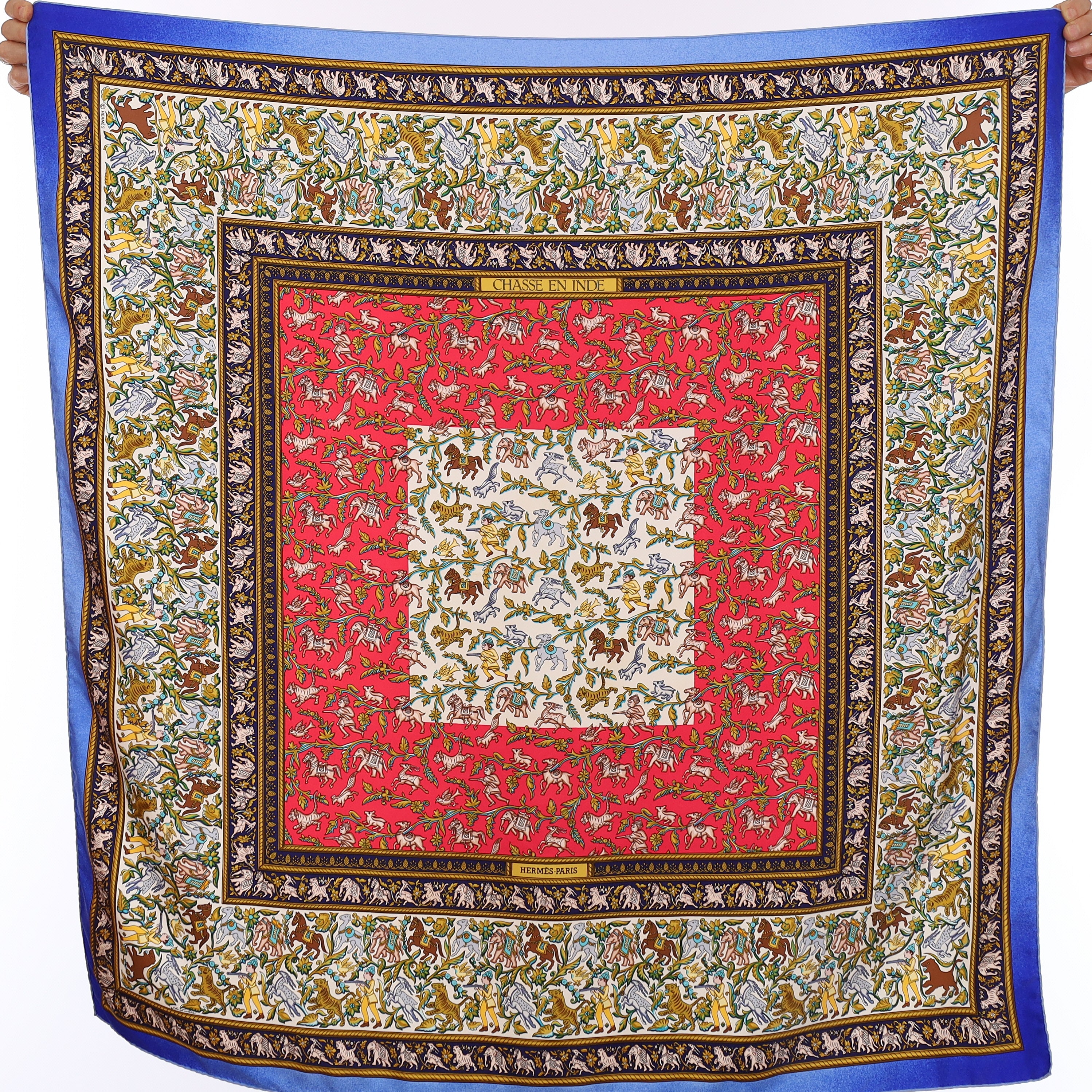 Hermès Chasse en Inde Silk Scarf