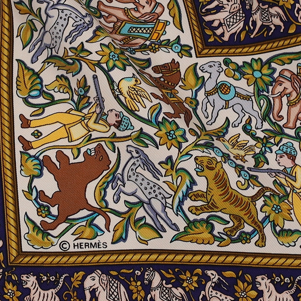 Hermès Chasse en Inde Silk Scarf