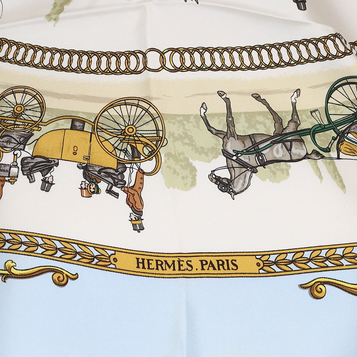 Brand New Boxed Hermès La Promenade de Longchamps Silk Scarf