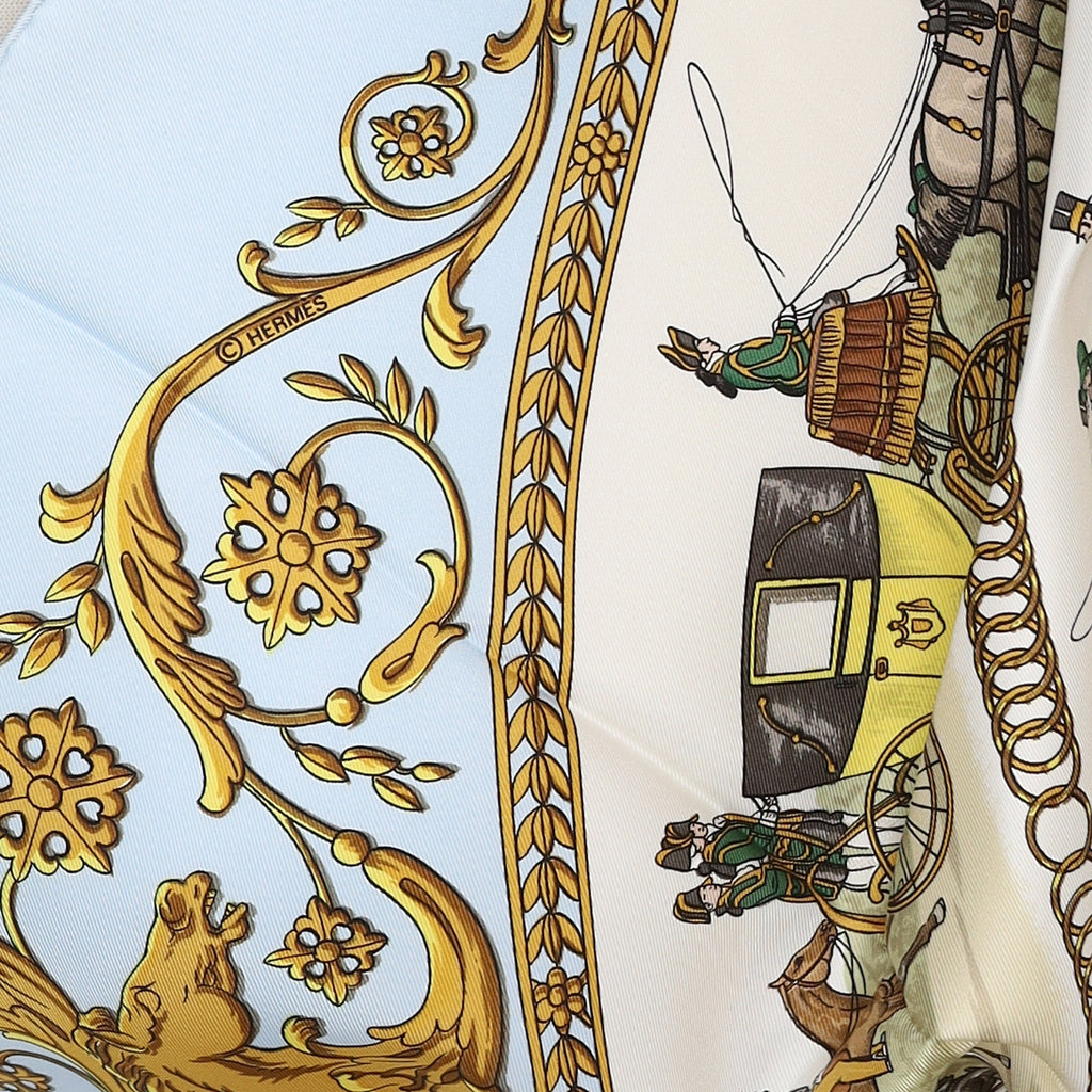 Brand New Boxed Hermès La Promenade de Longchamps Silk Scarf