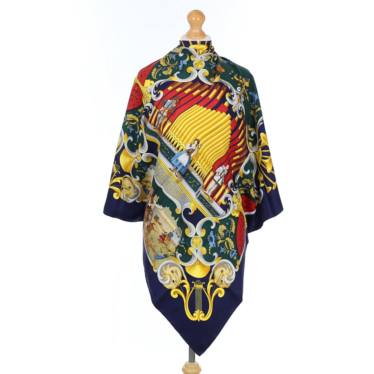Pristine Boxed Hermès Orgauphone et Autres Mecaniques Silk Scarf