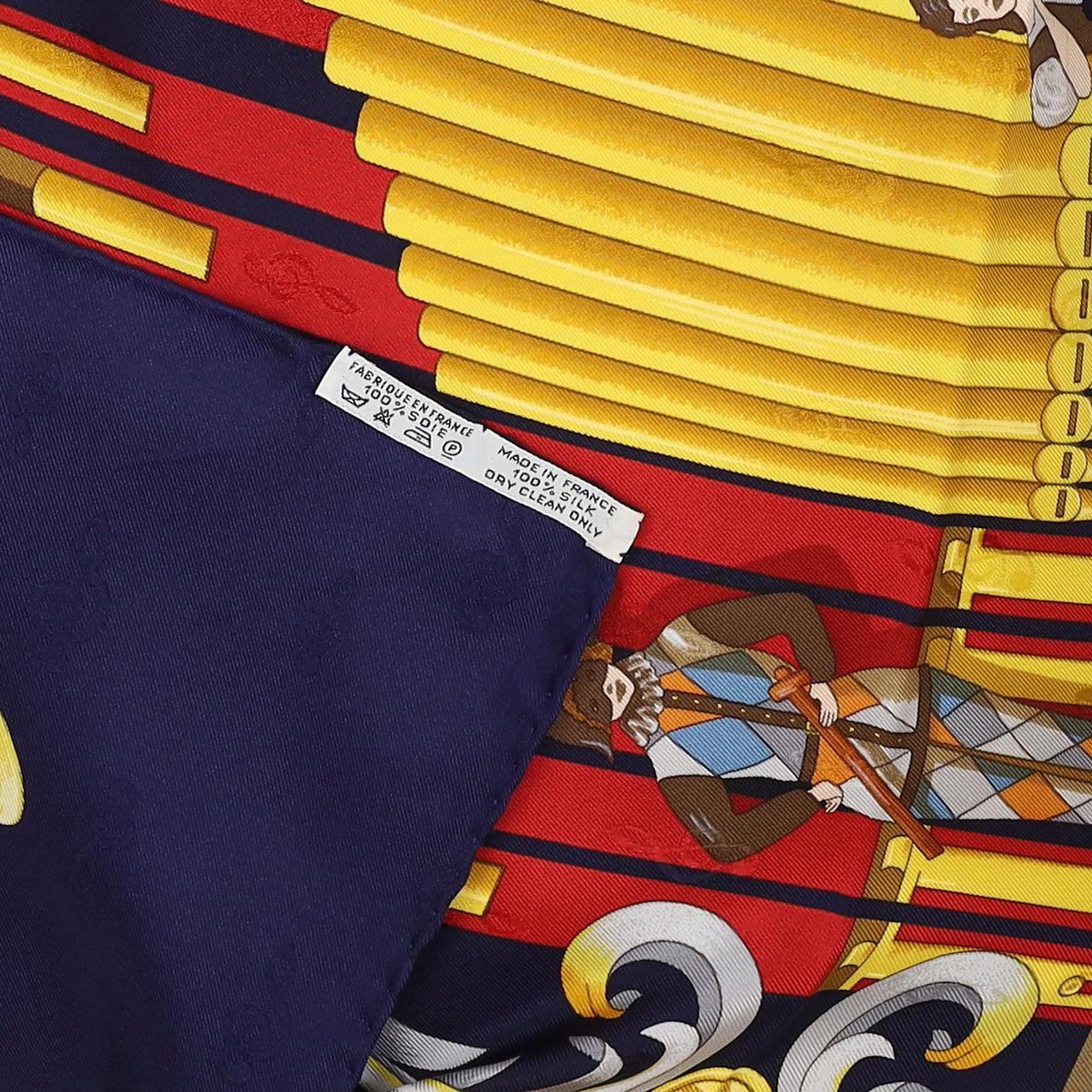 Pristine Boxed Hermès Orgauphone et Autres Mecaniques Silk Scarf