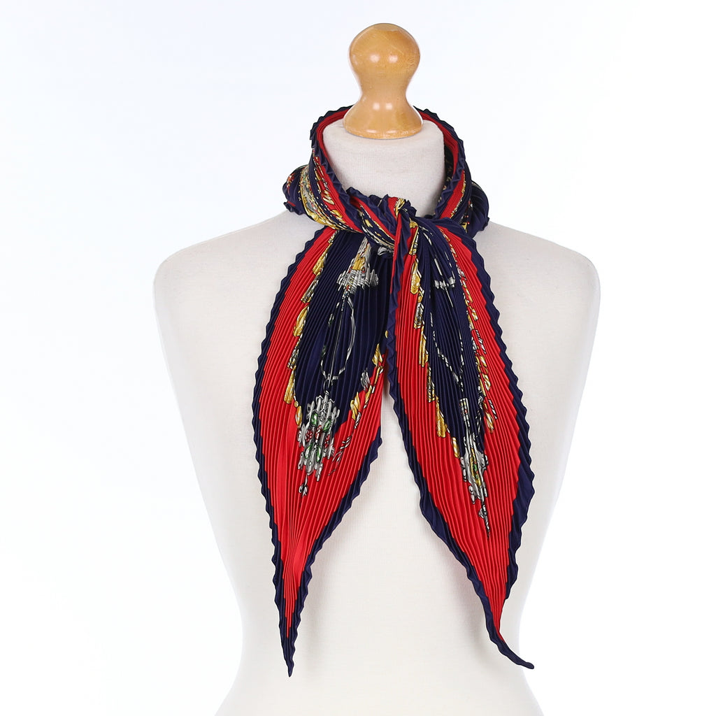 Hermès Parures des Sables Plisse Silk Scarf