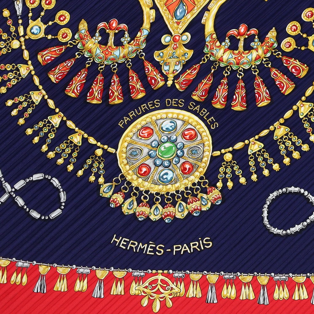 Hermès Parures des Sables Plisse Silk Scarf