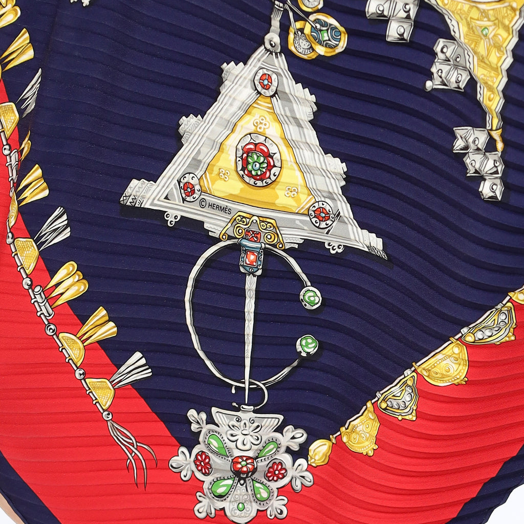 Hermès Parures des Sables Plisse Silk Scarf