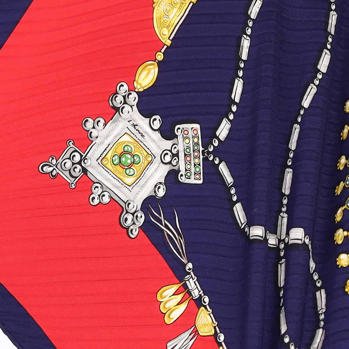 Hermès Parures des Sables Plisse Silk Scarf