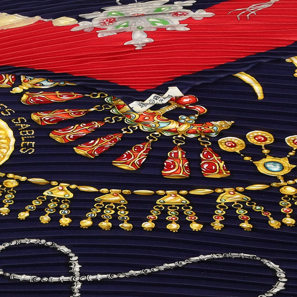 Hermès Parures des Sables Plisse Silk Scarf