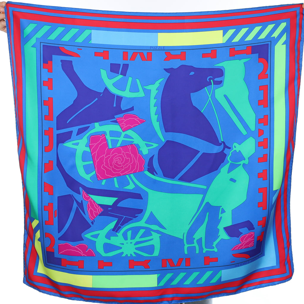 Hermès Puzzle 2000 Vintage Silk Scarf
