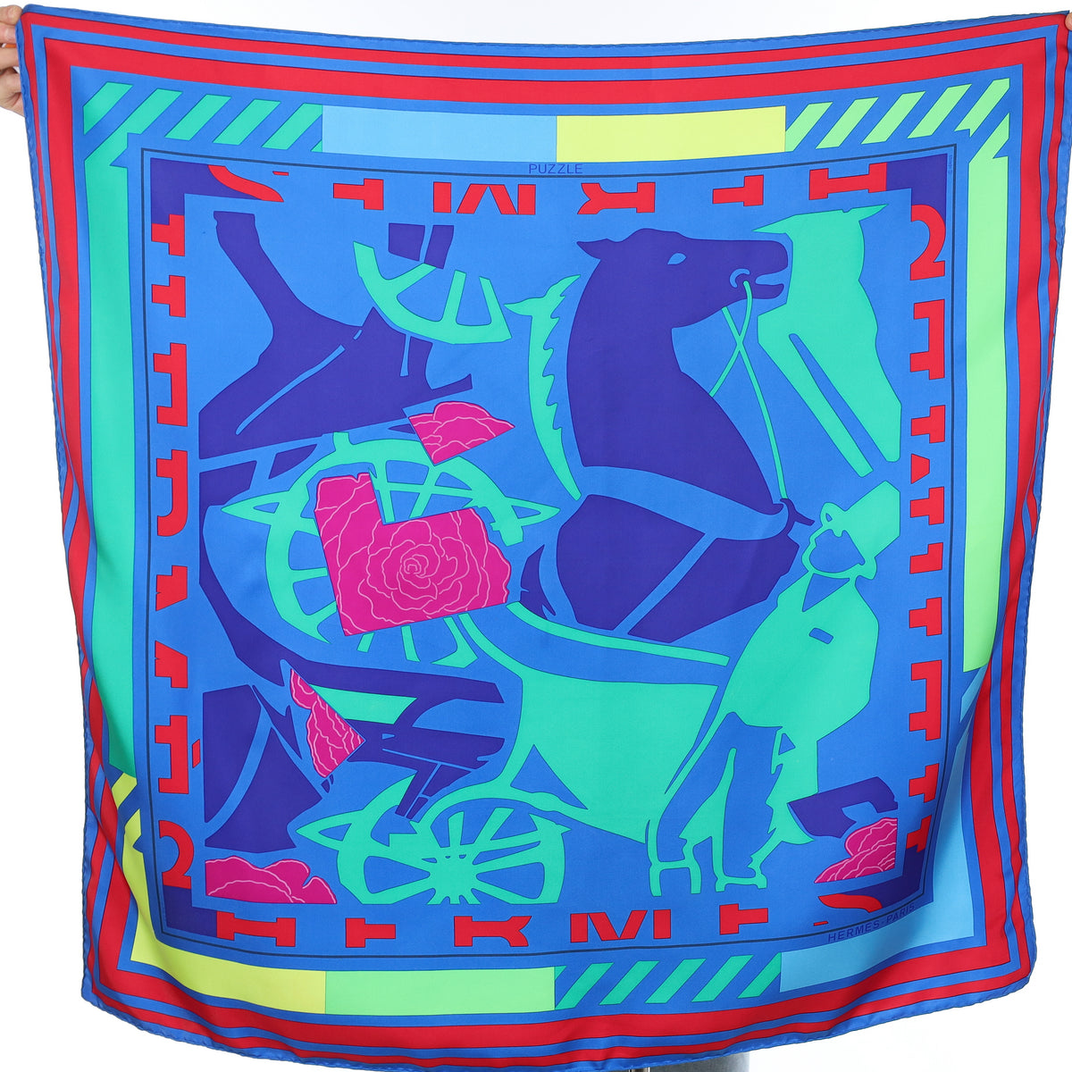 Hermès Puzzle 2000 Vintage Silk Scarf