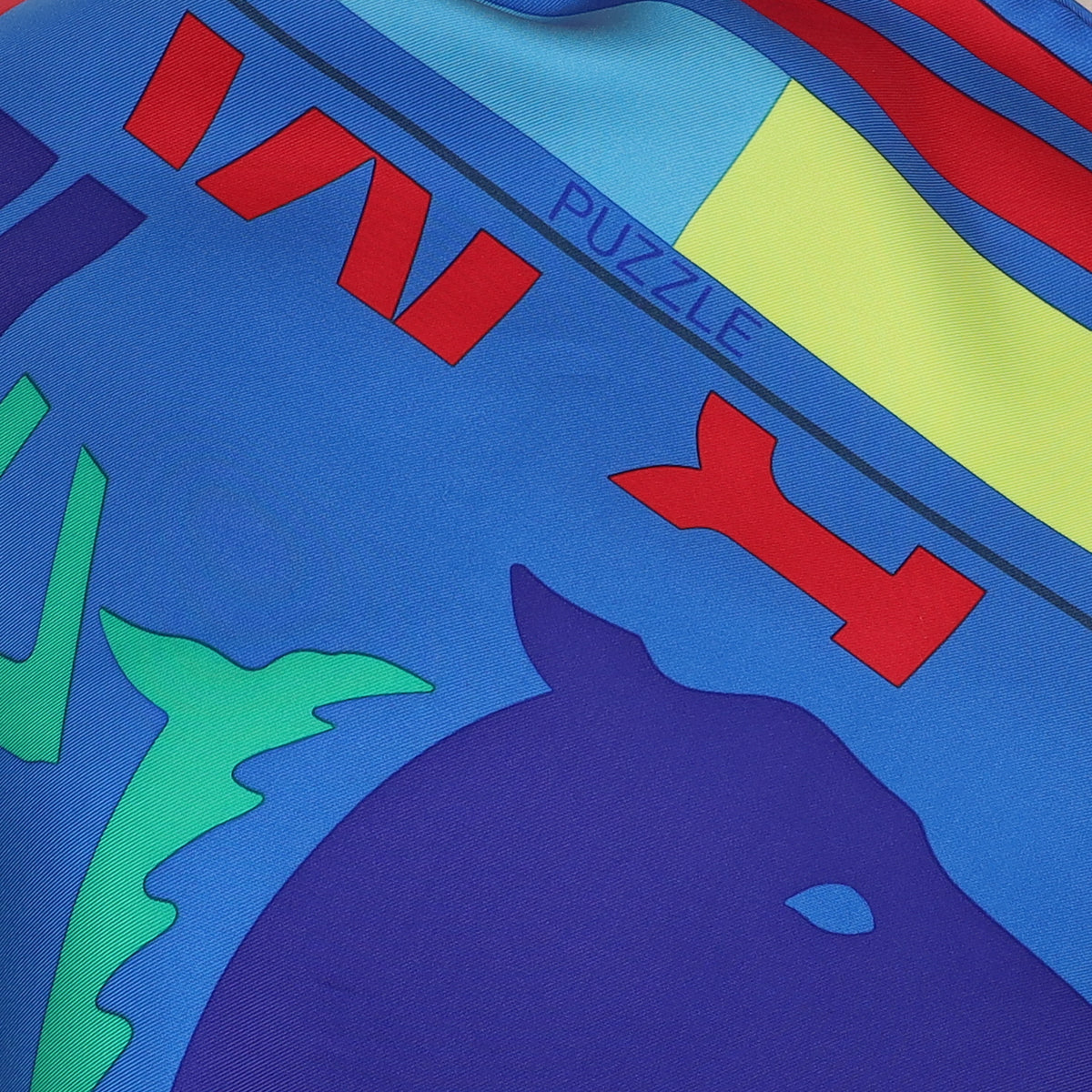 Hermès Puzzle 2000 Vintage Silk Scarf