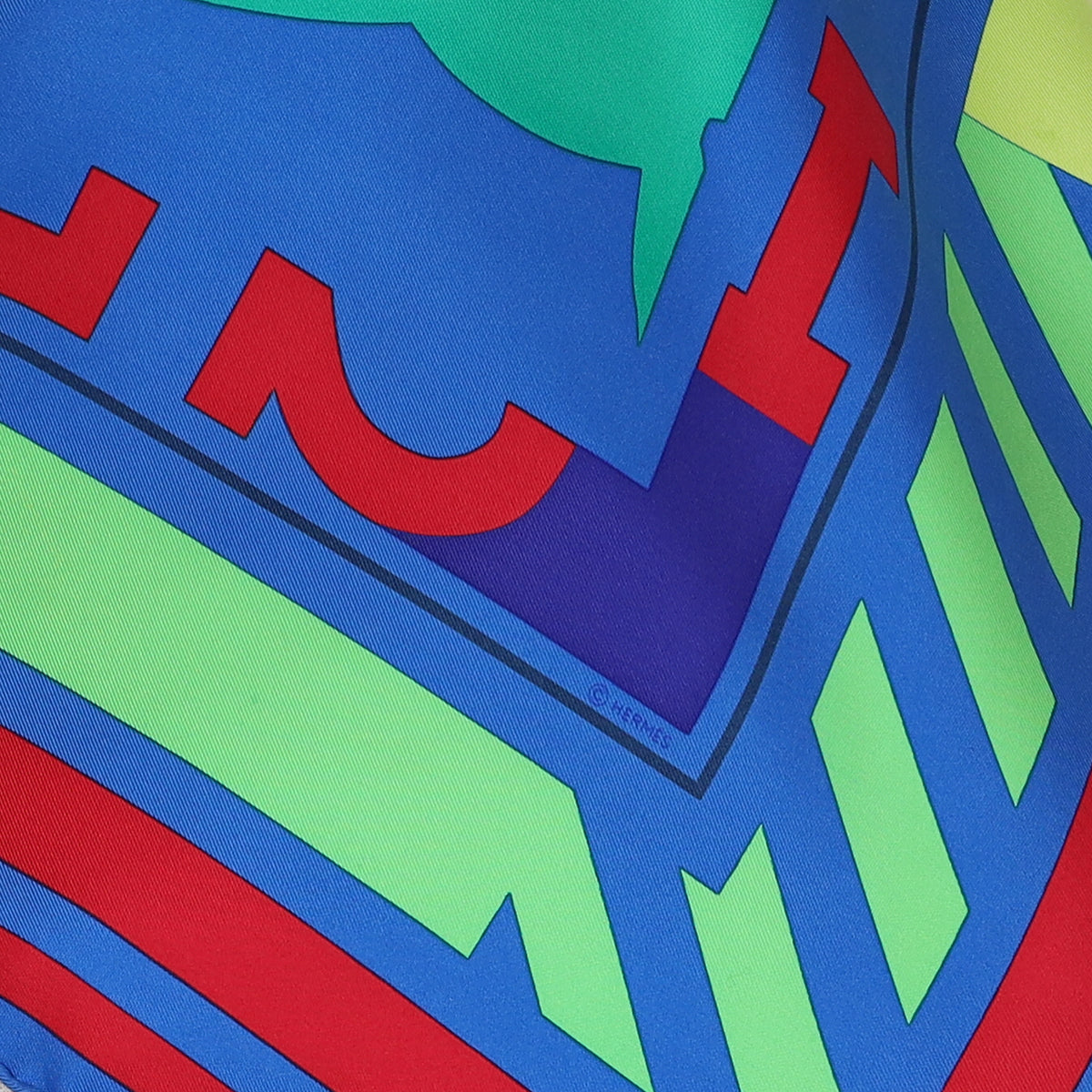 Hermès Puzzle 2000 Vintage Silk Scarf