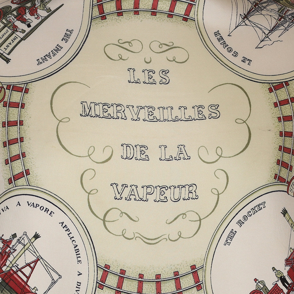 Hermès Les Merveilles de la Vapeur Silk Scarf Rare