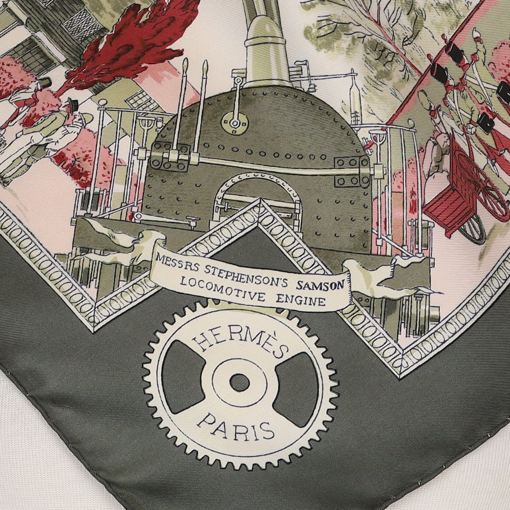 Hermès Les Merveilles de la Vapeur Silk Scarf Rare