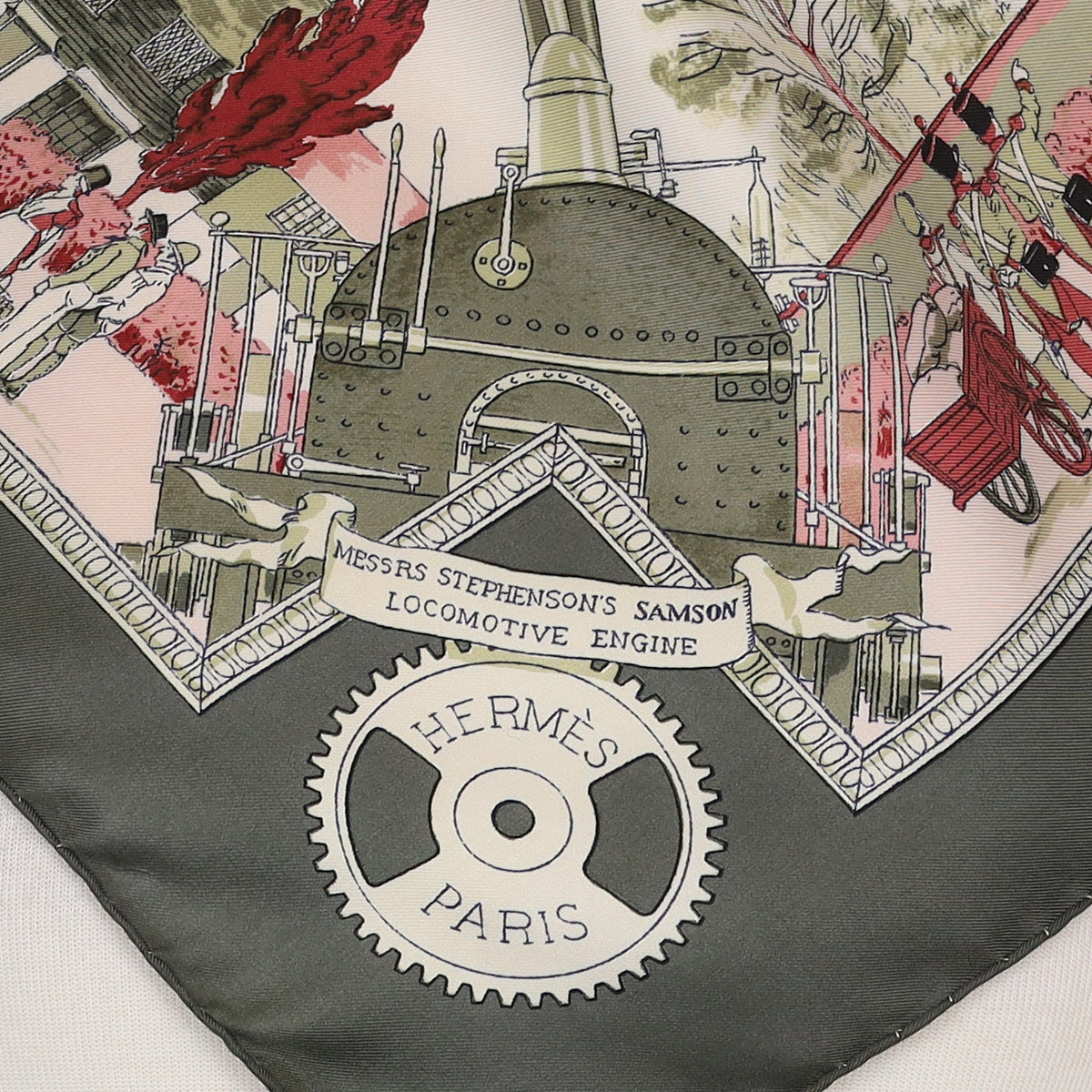 Hermès Les Merveilles de la Vapeur Silk Scarf Rare