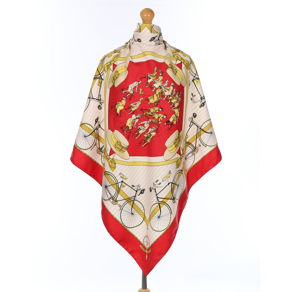 Hermès Les Bécanes Silk Scarf