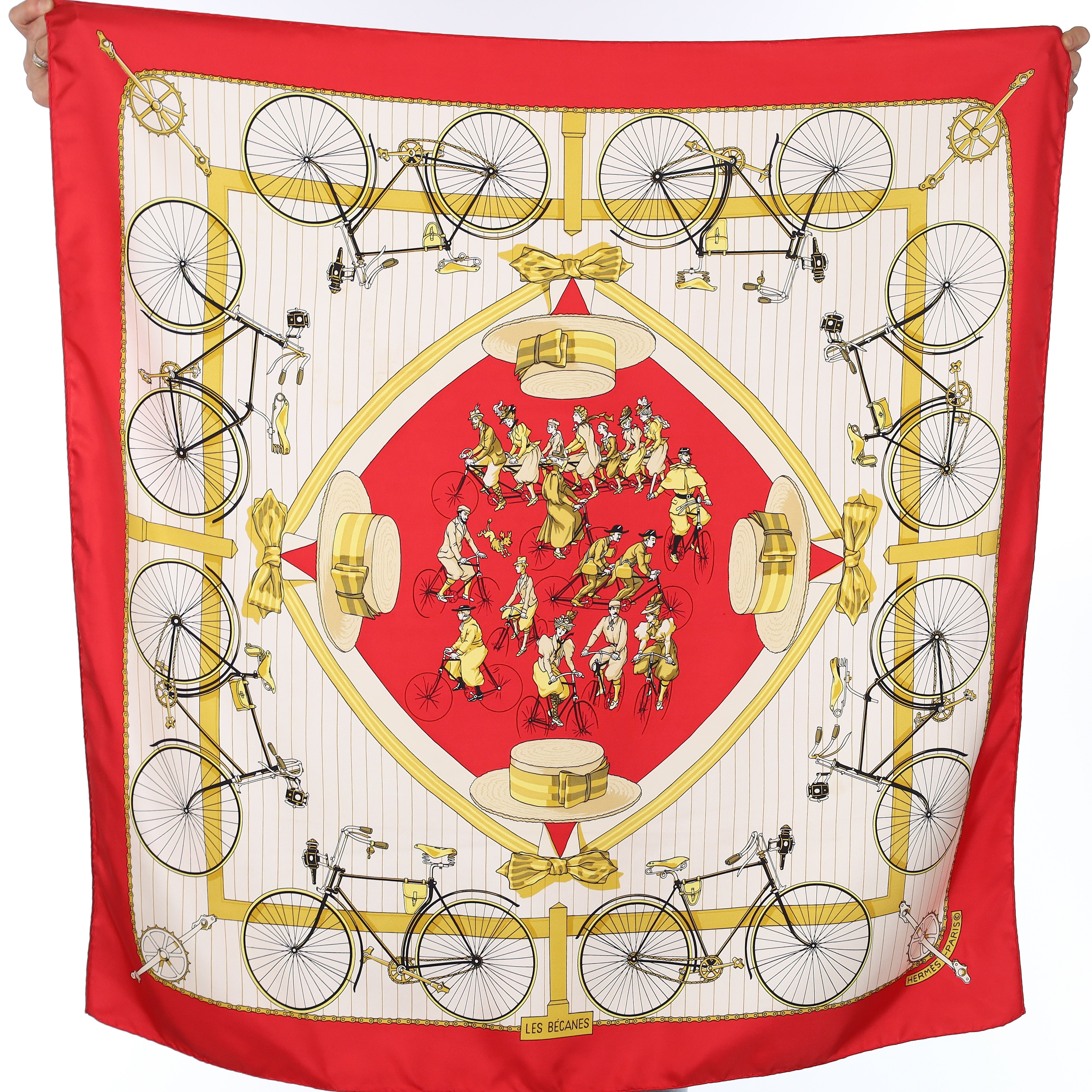 Hermès Les Bécanes Silk Scarf