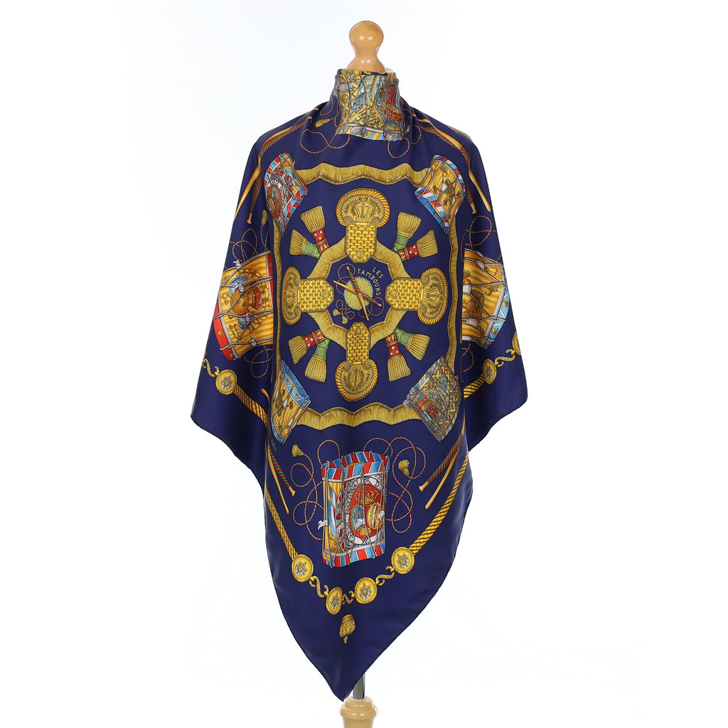 Hermès Les Tambours Silk Scarf