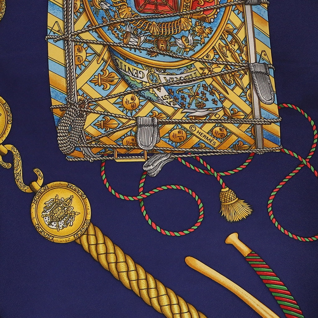 Hermès Les Tambours Silk Scarf
