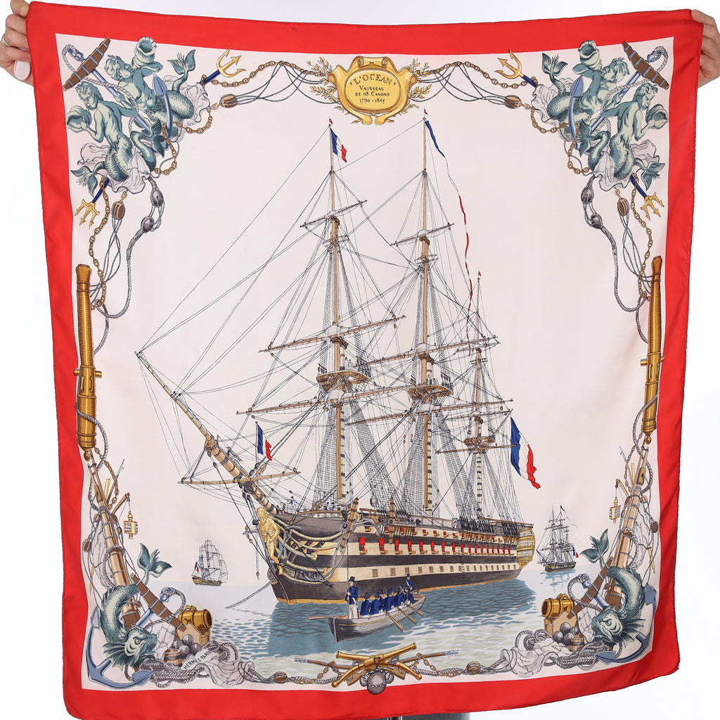 Hermès L'Ocean Silk Scarf Quite Rare