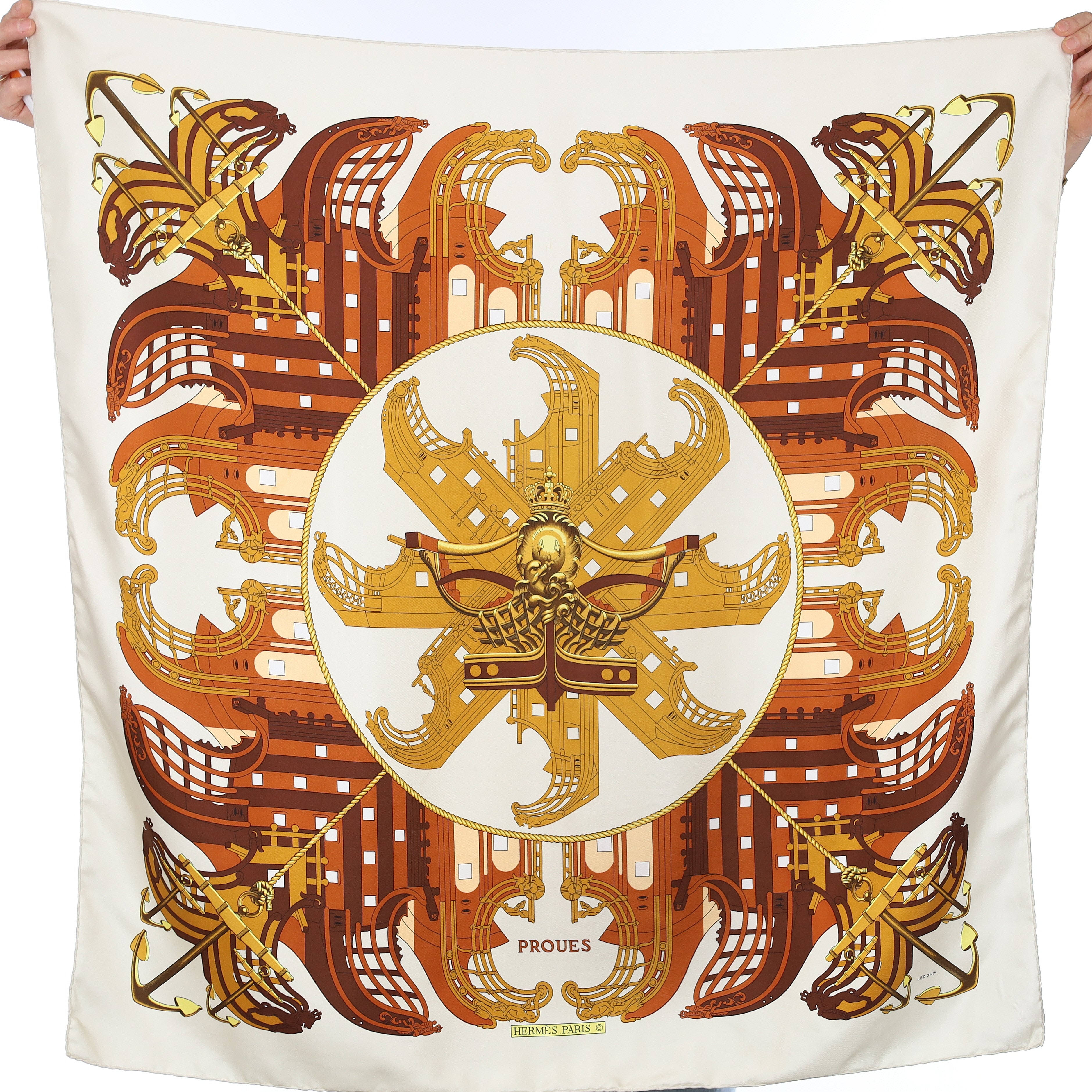 Hermès Proues Silk Scarf