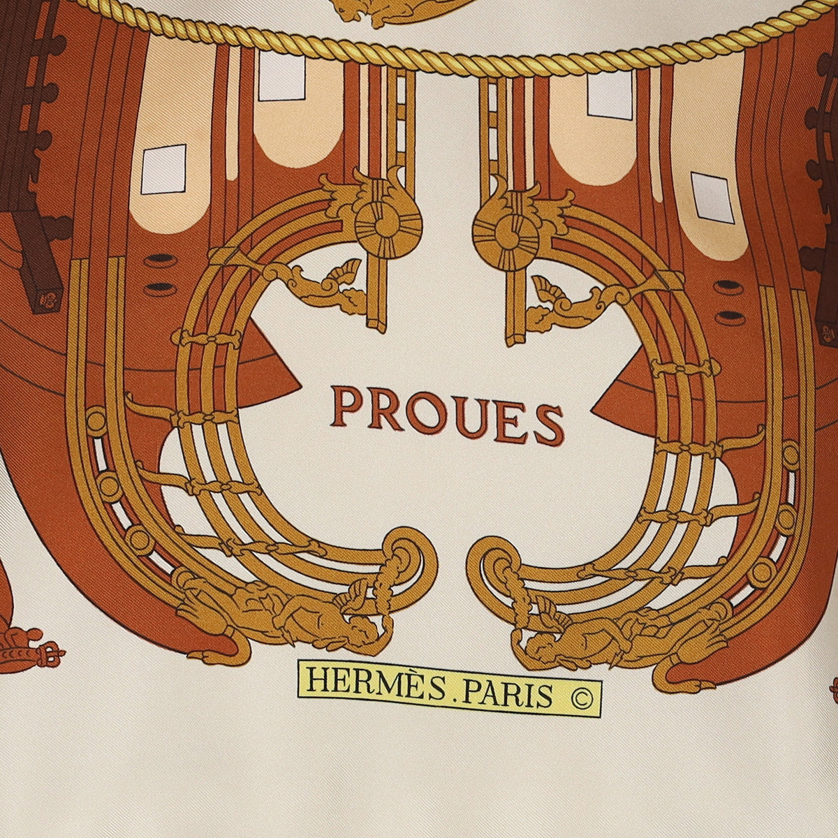 Hermès Proues Silk Scarf