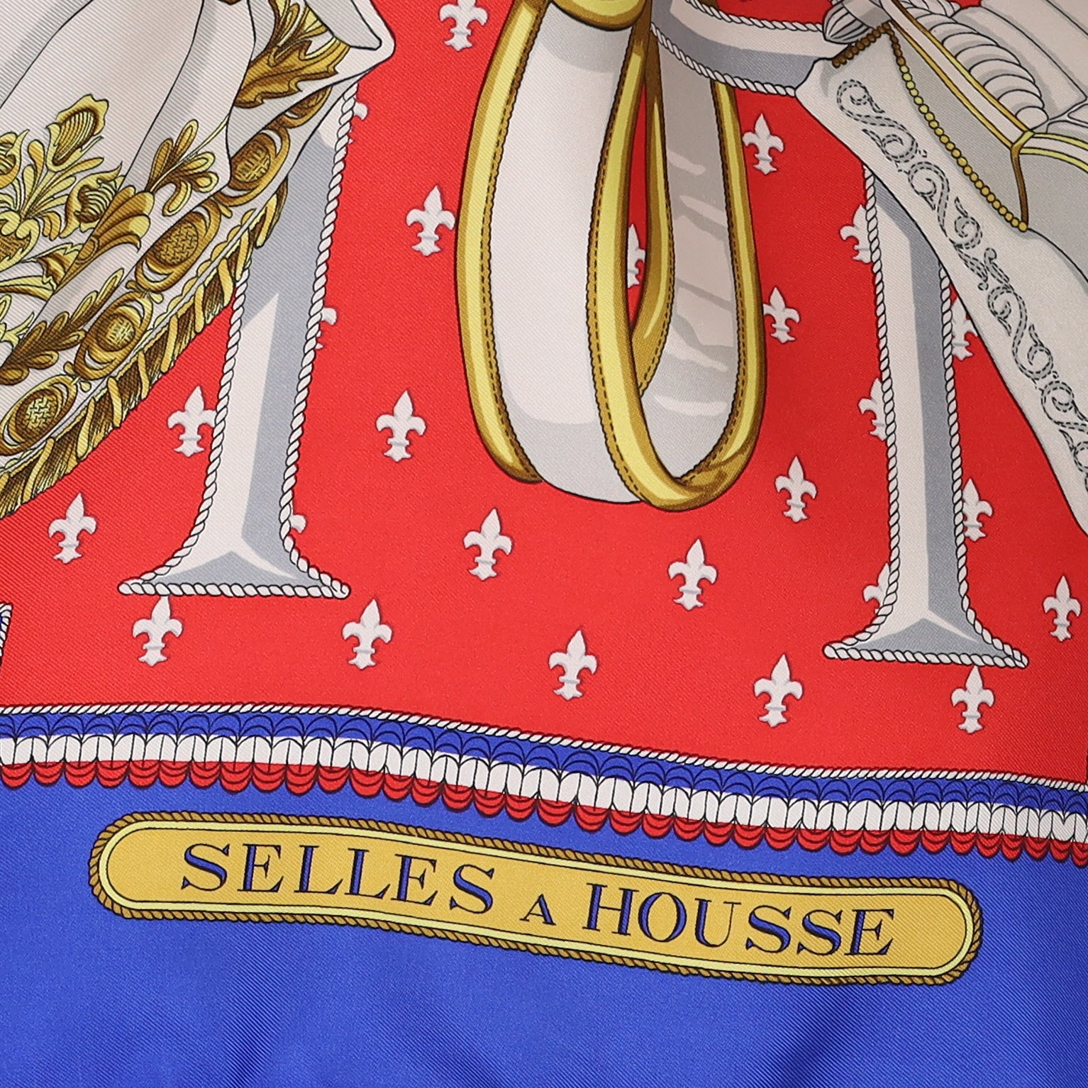 Hermès Selles a Housse Silk Scarf