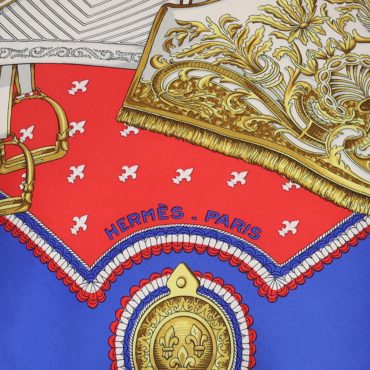 Hermès Selles a Housse Silk Scarf