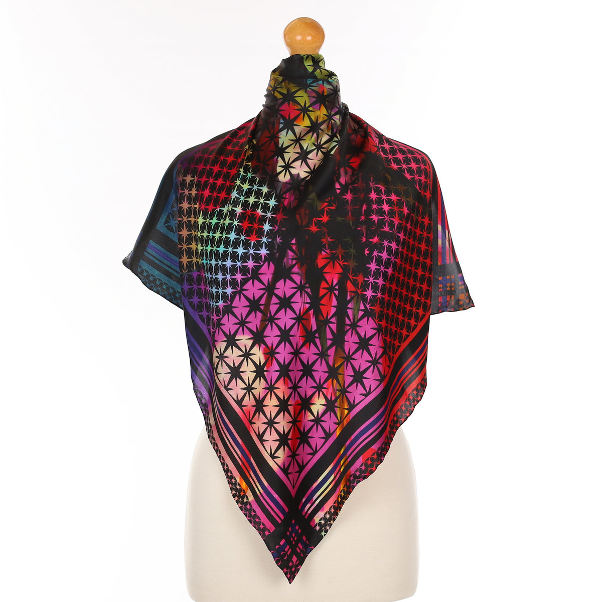 Beck Sondergaard Multicolour Star Pattern Silk Scarf
